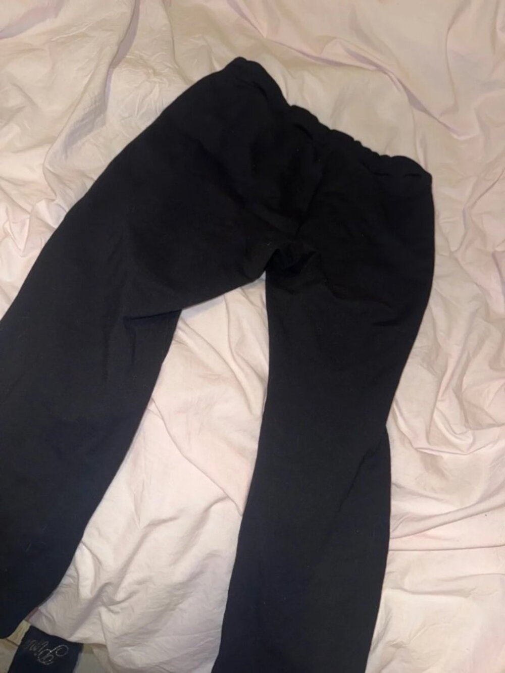 Michael Kors Black Faux Leather Side Stripe Joggers - Picture 5 of 6